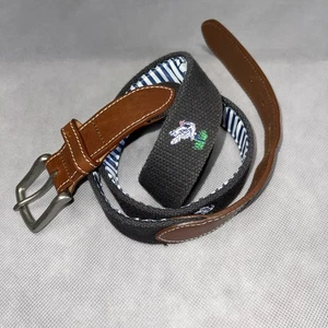 Peter Millar Gürtel Sandhill Crane Golfschläger Gr. 40 USA Made Woven Canvas Leather - Bild 1 von 10