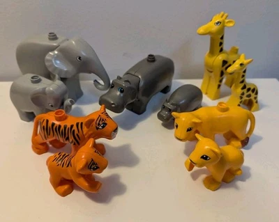 Lego DUPLO: Mamá y Bebé Animales Elefante Tigre Jirafa Hipopótamo León Foto 1 de 4