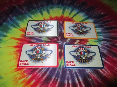 4-GRATEFUL DEAD BACKSTAGE PASS SUMMER TOUR RICK GRIFFIN SKULL WINGS HAT 1982-NR - Image 1 of 2