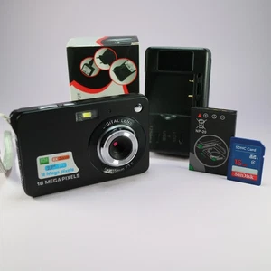 18.0MP Unbranded Compact Digital Camera Black Tested Full Working Set - Picture 1 of 9