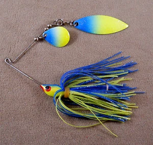 Esca da pesca basso DR esca spinner personalizzata 1/4 oz, 1 lama Colorado e 1 foglia di salice - Foto 1 di 3