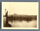 Czech Republic, Prague, Le Hrad?any vu du Pont Charles Vintage silver print. Pra