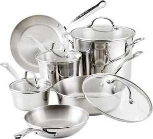 Farberware Millennium Stainless Steel Cookware Pots and Pans Set, 10 Piece - Bild 1 von 16