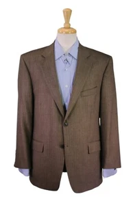 Brooks Brothers Brown Herringbone Tweed 2-Btn Sportcoat Blazer 42S - Picture 1 of 9