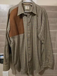 Camisa de tiro Viyella para hombre talla 2XL XXL mezcla de lana a cuadros - Imagen 1 de 3