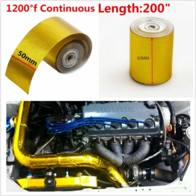5M Car 1200°f Continuous Roll Reflective High Temperature Heat Shield Wrap Tapes - Image 1 of 4