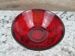 "Cuenco antiguo CRISTAL D'ARQUES-DURAND rojo rubí 5,5"" excelentes múltiples" - Imagen 1 de 6