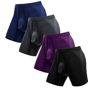 3 Packs Men Boxers Underwear Underpants Seamless Shorts Breathable Shaper Briefs - Picture 1 of 12