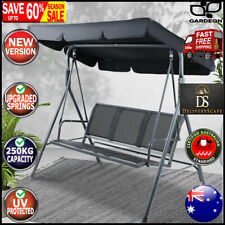 Gardeon Swing Chair Outdoor Furniture Garden Bench Lounge Patio 3 Seater Canopy