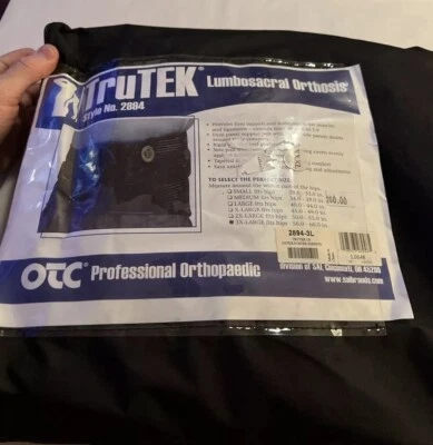 OTC TruTEK Lumbosacral Orthosis Back Brace, Professional Orthopedic Size 3X - Image 1 of 4