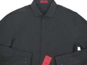 NEW $225 Hugo by Hugo Boss Red Label Slim Fit Shirt!  Sm  *Gray & Black Plaid* - Picture 1 of 2
