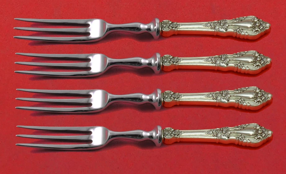 Eloquence by Lunt Sterling Silver Fruit Fork Set 4-Piece Custom Made 6" HH WS - Image 1 of 1
