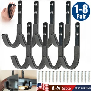 1-8 Paar Gewehrständer Flintenhaken Gewehr Bogenschießen Bogenaufhänger Filz gefüttert Wandhalterung - Bild 1 von 18