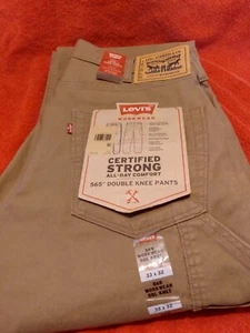 Levis Hose Herren 33x30/36x34/31x30 Braun 565 Doppelknie CanvasWorkwearUtility - Bild 1 von 4