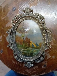 Oil Painting Miniature Signed Italian Framed Approx 6" - Picture 1 of 5