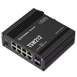 Teltonika TSW212 Switch gestito industriale, 8x Gigabit Ethernet + 2 SFP, Cappelle - Foto 1 di 6