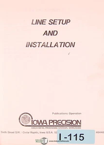 Iowa Precision 14 16 18 GA, Slear Installation with Electrical Schematics Manual - Picture 1 of 1