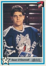 1990-91 7th Inning Sketch OHL #390 SEAN O'DONNELL - Sudbury Wolves