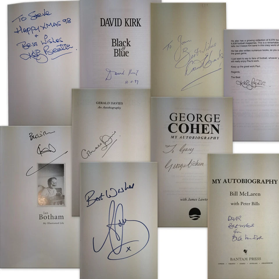 Signed Sports Books x 9 - Image 1 of 1