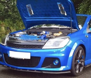 FWPERFORMANCE VAUXHALL ASTRA H VXR FRONT SPLITTER ABS PLASTIC GLOSS BLACK - Picture 1 of 3