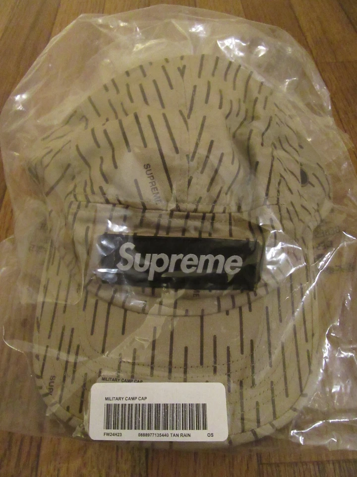 Supreme Military Camp Cap Hat Tan Raindrop FW24 Supreme New York 2024 Brand New - Image 1 of 4