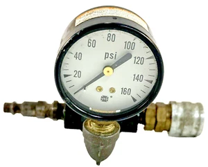 Regulador de presión Parker 15R113EB con medidor USG 160 psi, conexiones rápidas, usado (MM) - Imagen 1 de 14