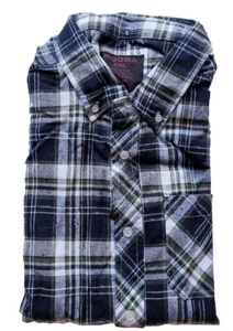 Mens Flannel Shirts Flannel L Flannel black/green-L - Picture 1 of 1
