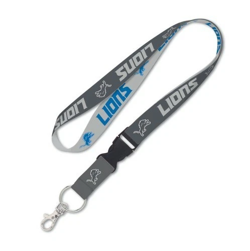 DETROIT LIONS LANYARD KEY CHAIN W/ DETACHABLE BUCKLE 1" WIDTH 22" LONG - Image 1 of 1