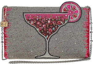 MARY FRANCES | BOLSO DE MANO BANDOLERA MARTINI ROSA ✪NUEVO✪ BOLSO DE DISEÑADOR RARO EE. UU. - Imagen 1 de 9