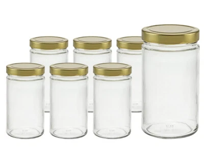 HOCZ 10 x Sturzgläser 720ml Einmachgläser Schraubgläser - Marmeladengläser Deep Gold