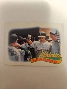 1989 TOPPS A'S TEAM LEADERS #639 NM - Picture 1 of 1