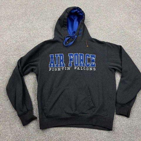 Air Force Falcons Hoodie Men Medium Gray Pullover Hooded Sweatshirt Sweater JB5 Cover