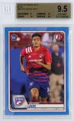 2020 BOWMAN MLS - PARALLEL 134/150 #62 RICARDO PEPI RC - BGS GEM 9.5 w/ 2 10s! - Image 1 of 2