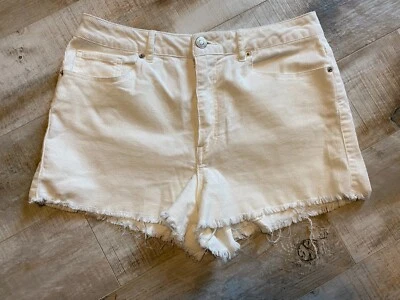 Pantalones Cortos Forever 21 Los Angeles Mujer Cintura Alta Marfil Pana Talla 29 Foto 1 de 3