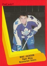 1990-91 ProCards AHL/IHL #169 MIKE JACKSON - Newmarket Saints