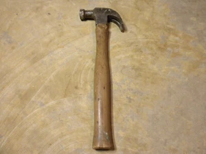 MUCHO DESGASTE V y B V&B Vintage 14" mango de madera garra martillo 1 libra 4 onzas - Imagen 1 de 14