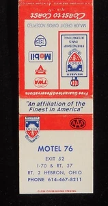 1970s Motel 76 Friendship Inn I-70 & Rt. 37 Hebron OH Licking Co Matchbook Ohio - Picture 1 of 2