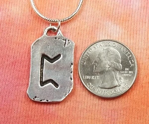 Collana Runa Perthro, Anziano Futhark Rune Peorð Perth Wyrd Perthu Peordh Catena - Foto 1 di 6