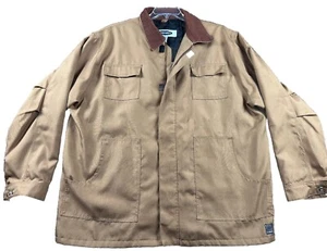 Vtg Old Navy Industrial Chore Barn Coat Men’s XL Corduroy Collar Extra Pockets - Picture 1 of 12