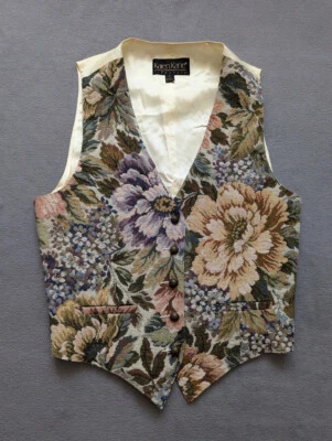 Chaleco Karen Kane Vintage Patrón Floral Mujer Talla M Hecho en EE. UU. Foto 1 de 4