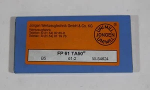 16 JONGEN Fräs-Wendeschneidplatten FP 61 TA50 61-2 B5 00712 Neu H39207 Metall - Bild 1 von 3