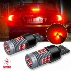 Flash estroboscópico 5 veces luces traseras rojas de freno bombillas LED para Honda Civic 2000-2019 - Imagen 1 de 12