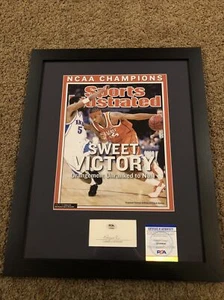 ARANCIO SIRACUSA - CARMELO ANTHONY AUTOGRAFO FIRMATO 16x20 FOTO CON CORNICE ESPOSIZIONE PSA - Foto 1 di 8