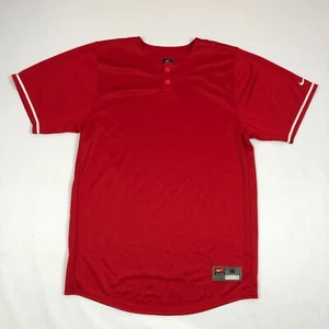 Nike Baseball Jersey Mens Medium Warm Up Practice Henley Softball - Picture 1 of 9
