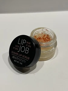 ๐ NEW BEAUTY SOCIETY LIP JOB CANDY CANE SUGAR LIP SCRUB YUMMY EDIBLE SUGAR ๐ - Picture 1 of 2
