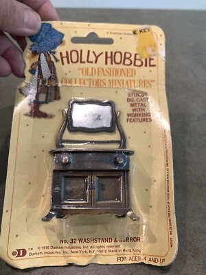 Lavabo diecast vintage Holly Hobbie y espejo miniaturas años 70 nuevo de stock Foto 1 de 2