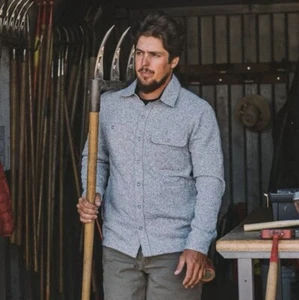 Taylor Stitch The Breaker OverShirt in grigio cenere da uomo taglia XXL (46) nuova con etichette $188 msrp - Foto 1 di 15