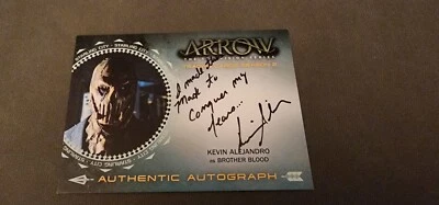 Arrow Season 2 Autograph Card INSCRIPTION KA2 Kevin Alejandro As Brother Blood - Image 1 of 2