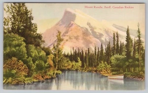 1907 Banff, Alberta, Canadá - Mount Rundle y Echo River - Postal de las Montañas Rocosas - Imagen 1 de 3