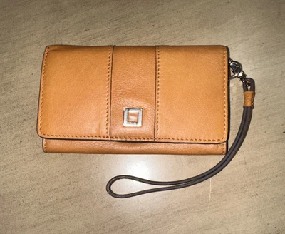 Nuevo LODIS Julia Cuero Tostado Tarjeta de Crédito Identificación Cartera Muñequera Foto 1 de 4